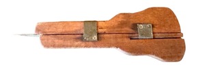 lot 36D image: Antique Wooden Rug Shuttle Needle