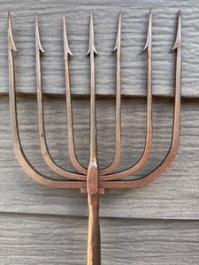 lot 49D image: Vintage Six-Tine Fishing Spear  Vintage Metal Triton Spear