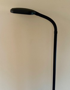lot 75DD image: Black Adjustable Floor Lamp with Flexible Neck