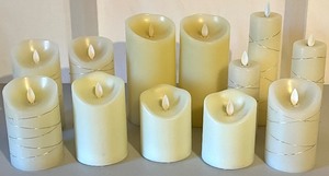 lot 138N image: Set of 12 Luminara Flameless LED Faux Candles Multiple Sizes