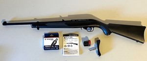 lot 140N image: Ruger 1022 CO2 Air Rifle with Crosman CO2 Cartridges and Accessories