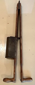 lot 165N image: Antique Simmons Hand Corn Planter No. 7 Wood and Metal Seeder