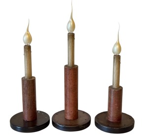 lot 103D image: LL - Vintage Style Set of 3 Electric Candlestick Lamps