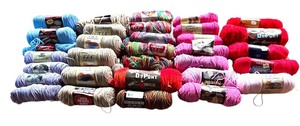 lot 73R image: P - Large Collection of Assorted Yarn by Caron, Red Heart, TLC Essentials, Sayelle and More