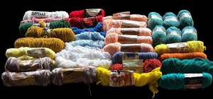 lot 121R image: P - Large Assorted Yarn Collection by Sayelle, Caron, Creslan and More
