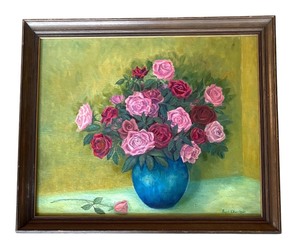 lot 140R image: P - Original Floral Still Life Painting by Pearl Charlson