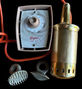 lot 162R image: P - Vintage Niagara Therapy Handheld Massager with Attachments Model 11
