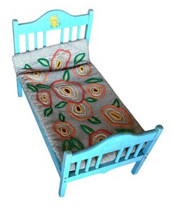 lot 174R image: P - Vintage Wooden Doll Bed