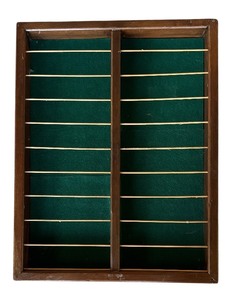 lot 201R image: P - Wooden Golf Ball Display Shelf with Green Felt Backing