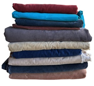 lot 213R image: P - Assorted Corduroy Fabric Lot in Multiple Colors