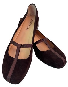 lot 97H image: RBR - Anyi Lu Vero Cuoio Brown Suede Shoes Size 41 Handmade in Italy