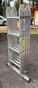 lot 331R image: G - Werner Multi-Position Ladder M1-8-16 Aluminum 250 lb Capacity