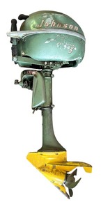 lot 335R image: G - Vintage Johnson Seahorse 3 Outboard Motor Model JW-10