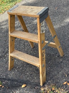 lot 337R image: G - Keller Wooden Utility Step Ladder Model W-2