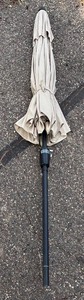 lot 338R image: G - Outdoor Patio Umbrella with Crank Handle