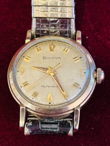 lot 147C image: K - Vintage Bulova Self-Winding Wristwatch with Metal Expansion Band
