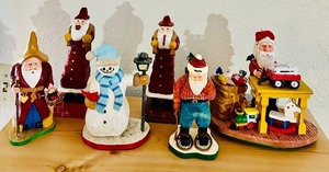lot 223C image: LL - Set of 6 Handcrafted Christmas Figures by Pobbies Crafty Crafts