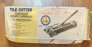 lot 231C image: S - Maestro 13 Inch Professional Tile Cutter with Guide and Tungsten Carbide Wheel