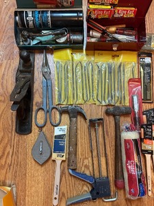 lot 236C image: LL - Large Assorted Hand Tool Collection with Woodworking and Repair Tools