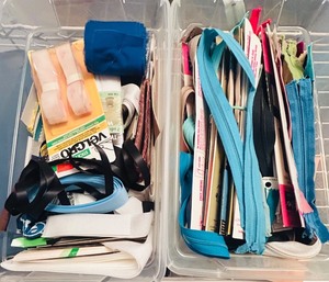 lot 267C image: LL - Large Lot of Assorted Fabric and Sewing Supplies