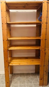 lot 268C image: LL - Pair of Wooden Shelving Units