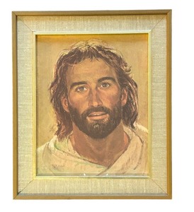 lot 272C image: LL - Framed Portrait Print of Jesus