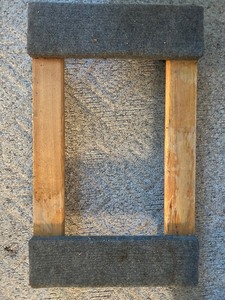 lot 274C image: LL - Wooden Carpeted Dolly with Casters