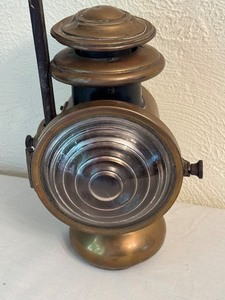 lot 12D image: DR - Antique Brass Railroad Lantern with Handle