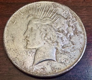 lot 18X image: 1925 Peace Silver Dollar Coin