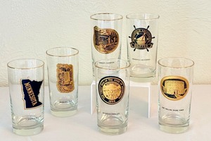 lot 30D image: K - Set of 6 Vintage Minnesota Souvenir Drinking Glasses