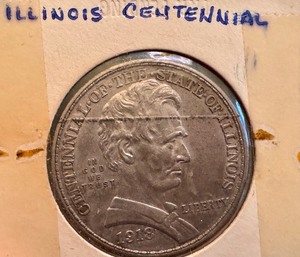 lot 33X image: 1918 Illinois Centennial Half Dollar Commemorative Coin