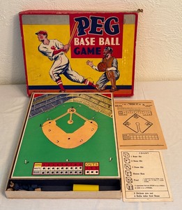 lot 37D image: Vintage Peg Baseball Game by Parker Brothers