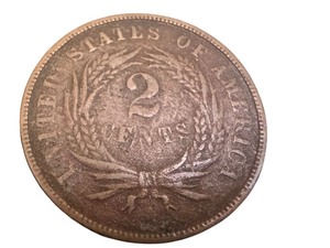 lot 45X image: 1868 United States Two Cent Coin