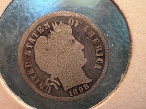 lot 48X image: 1898 Barber Dime United States Silver Coin