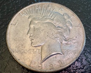lot 50X image: 1923-S Peace Silver Dollar Coin