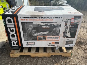lot 24 image: Ridgid 48 W x 24 D x 28.5 H Universal Storage Chest-NEW, opened box- MSRP $579
