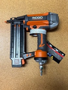 lot 35 image: Ridgid Pneumatic 18-Gauge 2-18 in. Brad Nailer with Swivel Connector & CLEAN DRIVE Technology-NEW open box- MSRP $89
