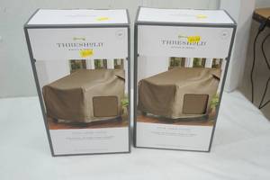 lot 3 image: NEW (2ct) Threshold Outdoor Club Chair Covers