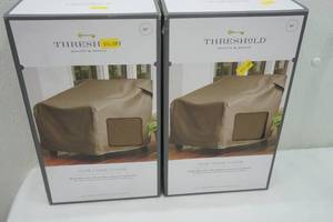 lot 5 image: NEW (2ct) Threshold Outdoor Club Chair Covers
