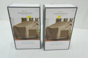 lot 40 image: NEW (2ct) Threshold Outdoor Club Chair Covers