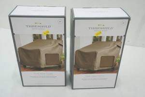 lot 41 image: NEW (2ct) Threshold Outdoor Club Chair Covers