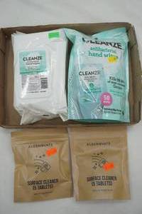 lot 76 image: Cleanze Antibacterial Hand Wipes (150 wipes) & Surface Cleaner Tablets (10ct)