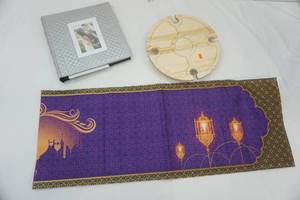 lot 85 image: NEW Wedding Photo Book, Wooden Table, Table Runner