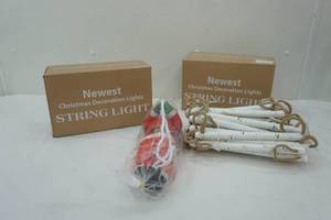 lot 100 image: 10ft Christmas LED Ladder Lights wSanta Claus