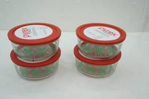 lot 6 image: NEW (4ct) Pyrex Bowls with Lids (7 cup capacity)