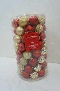 lot 171 image: Wondershop 100ct Shatter-Resistant Ornament Set