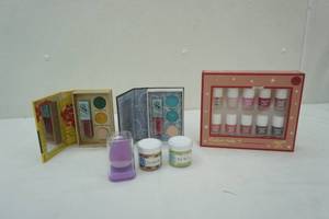 lot 205 image: Storybook Cosmetics Sets, Festive Reds Nail Polish, Lip Scrubs, Silicone Sponge