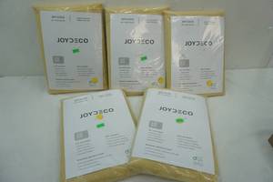 lot 212 image: Linen Textured Sheer Curtains (5 packages w2 each)