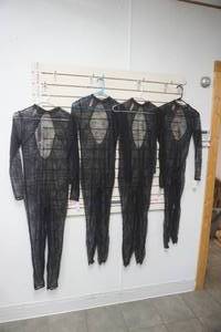 lot 234 image: (4ct) Black Lace Suit. Auden Size XS-XL