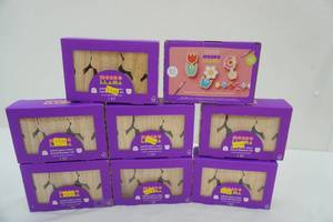 lot 254 image: (8ct) Paint-Your-Own-Wood Flowers Kits